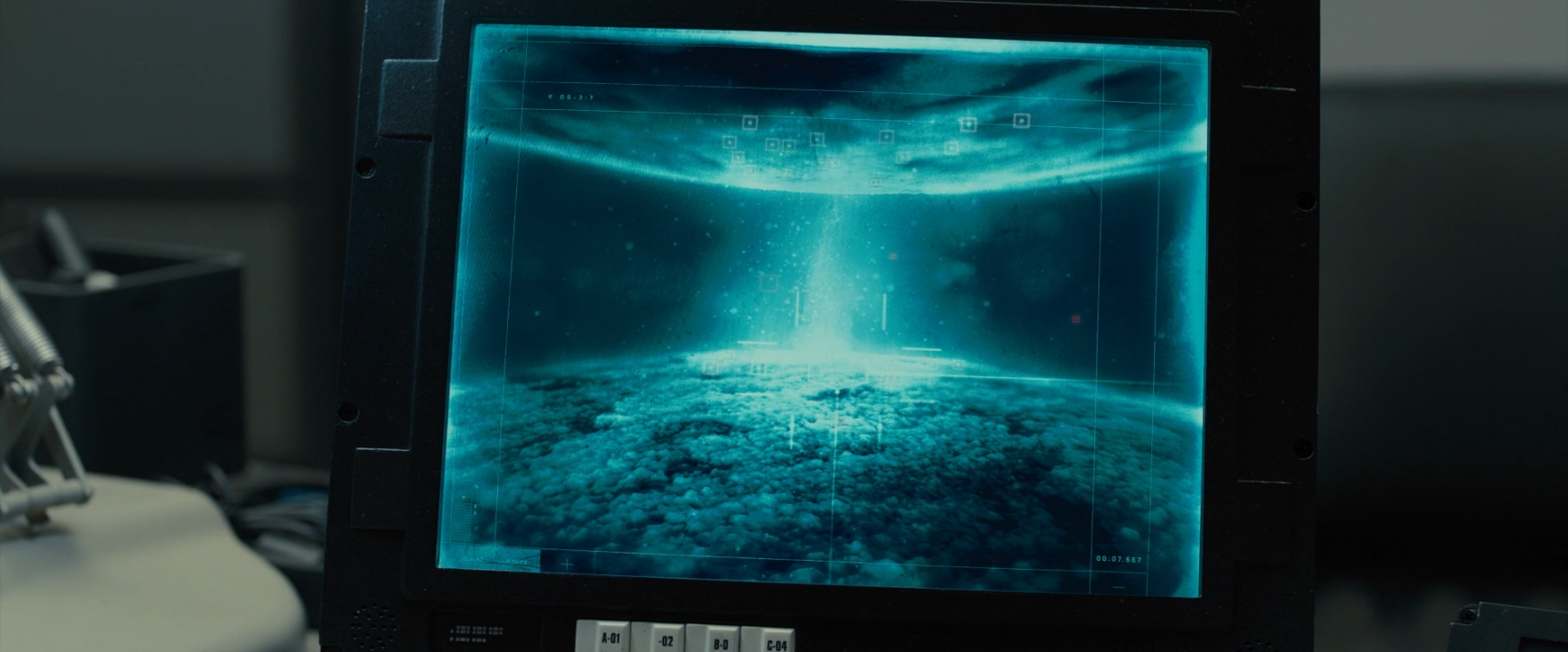 The monitor in Lieutenant Joshi's office, Blade Runner 2049